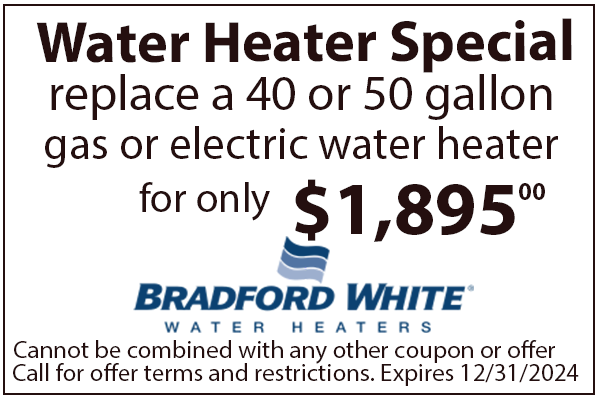 Hometown Plumbing and Septic - water heater replacement special - expires 12.31.2024